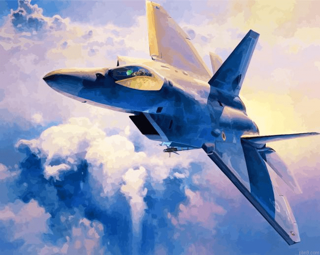 Lockheed Martin F22 Raptor Paint By Number Kit