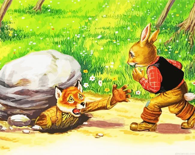Aesthetic brer rabbit cartoon painting by numbers.jpeg