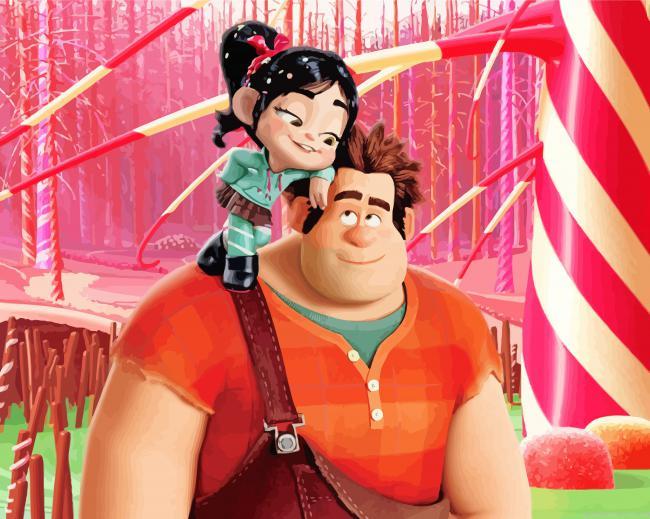 Vanellope and ralph from wreck it ralph painting by numbers.jpeg