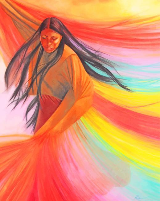Colorful Native Woman Paint By Numbers.jpeg