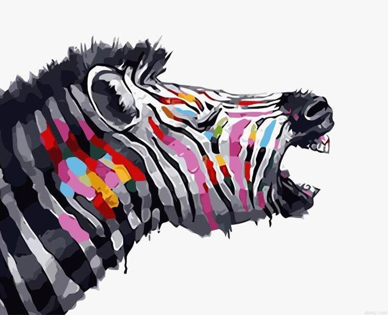 Colorful Zebra Paint By Numbers.jpeg