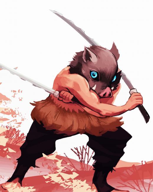 Demon Slayer Inosuke Paint By Numbers.jpeg