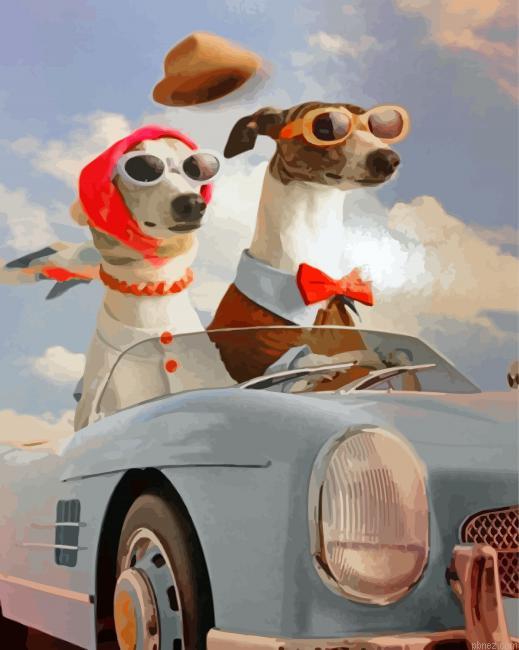 Dogs In A Car Paint By Numbers.jpeg