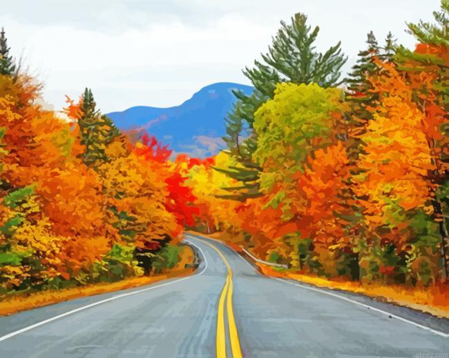 Fall Scenery Paint By Numbers