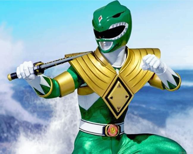 Green Power Ranger Hero Paint By Numbers.jpeg