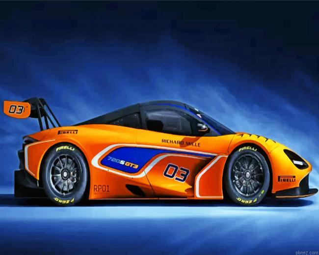 Orange Racing Car Paint By Numbers.jpeg