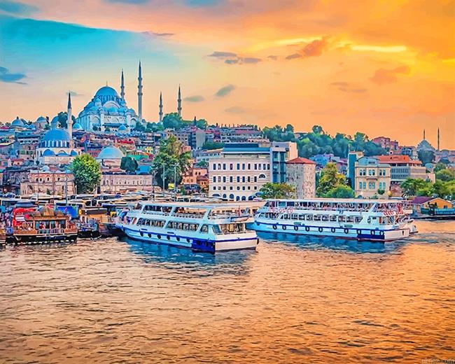 Sunset In Istanbul Paint By Numbers.jpeg