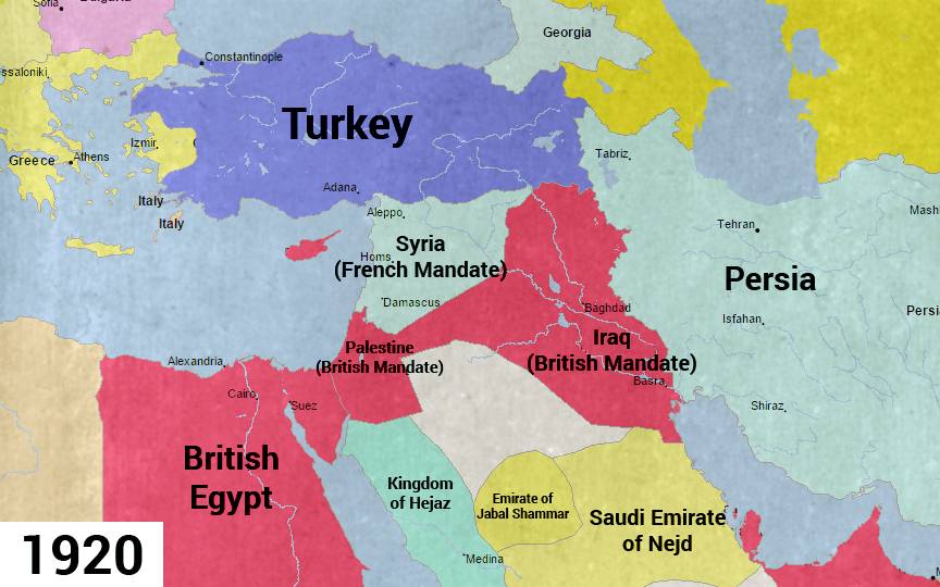 Middle East Map 1900 