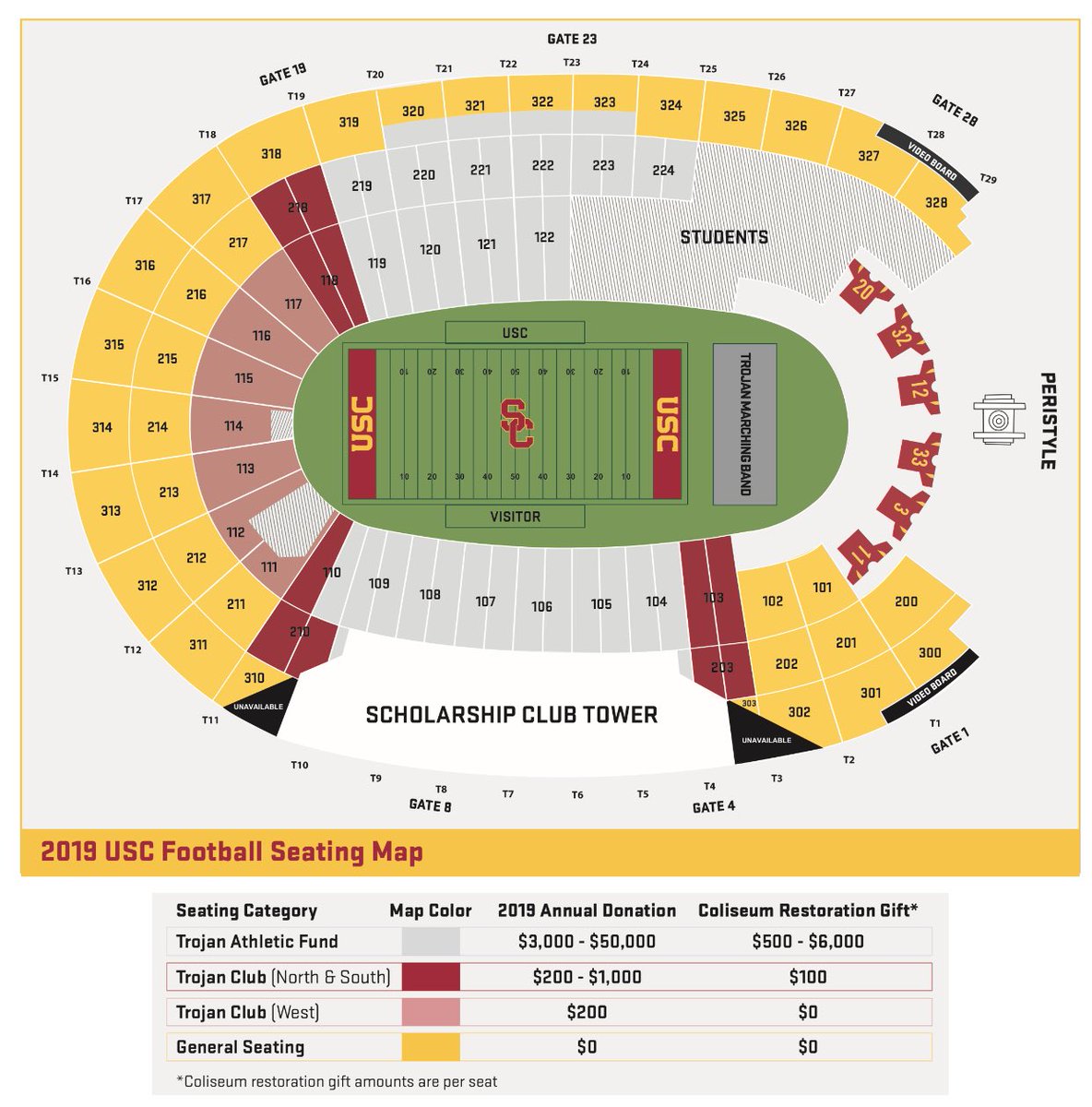 Request a ticket to see our iconic gamecock football team command home field. The new seating plan for usc football games when the los angeles coliseum is renovated in 2019