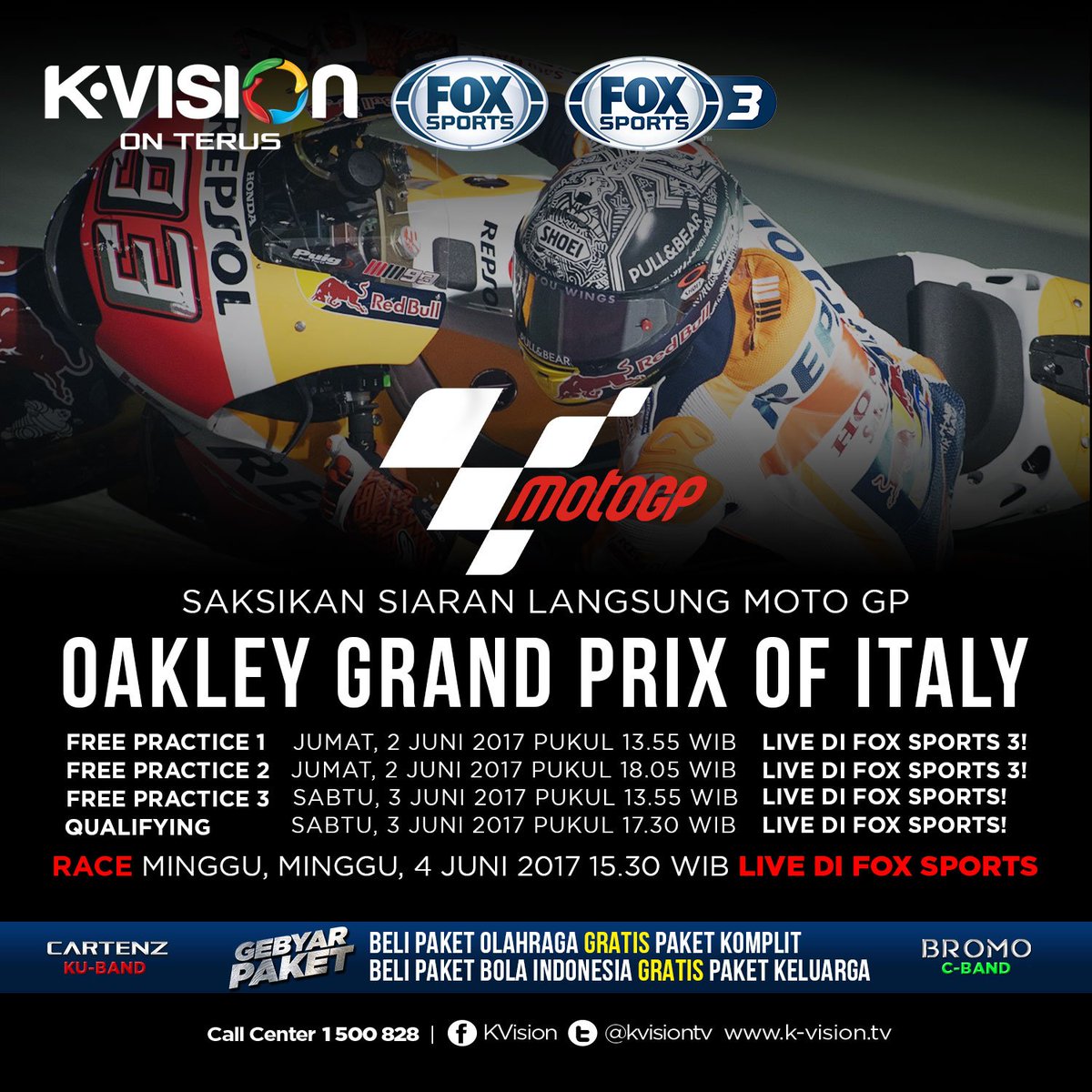 Kvision On Twitter Saksikan Siaran Langsung Motogp Oakley