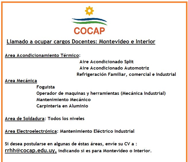 Cocap Uy On Twitter Quieres Ser Parte De Nuestro Equipo