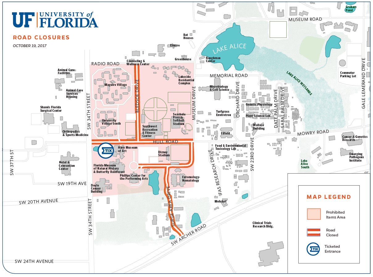 Map Of University Of Florida Large
