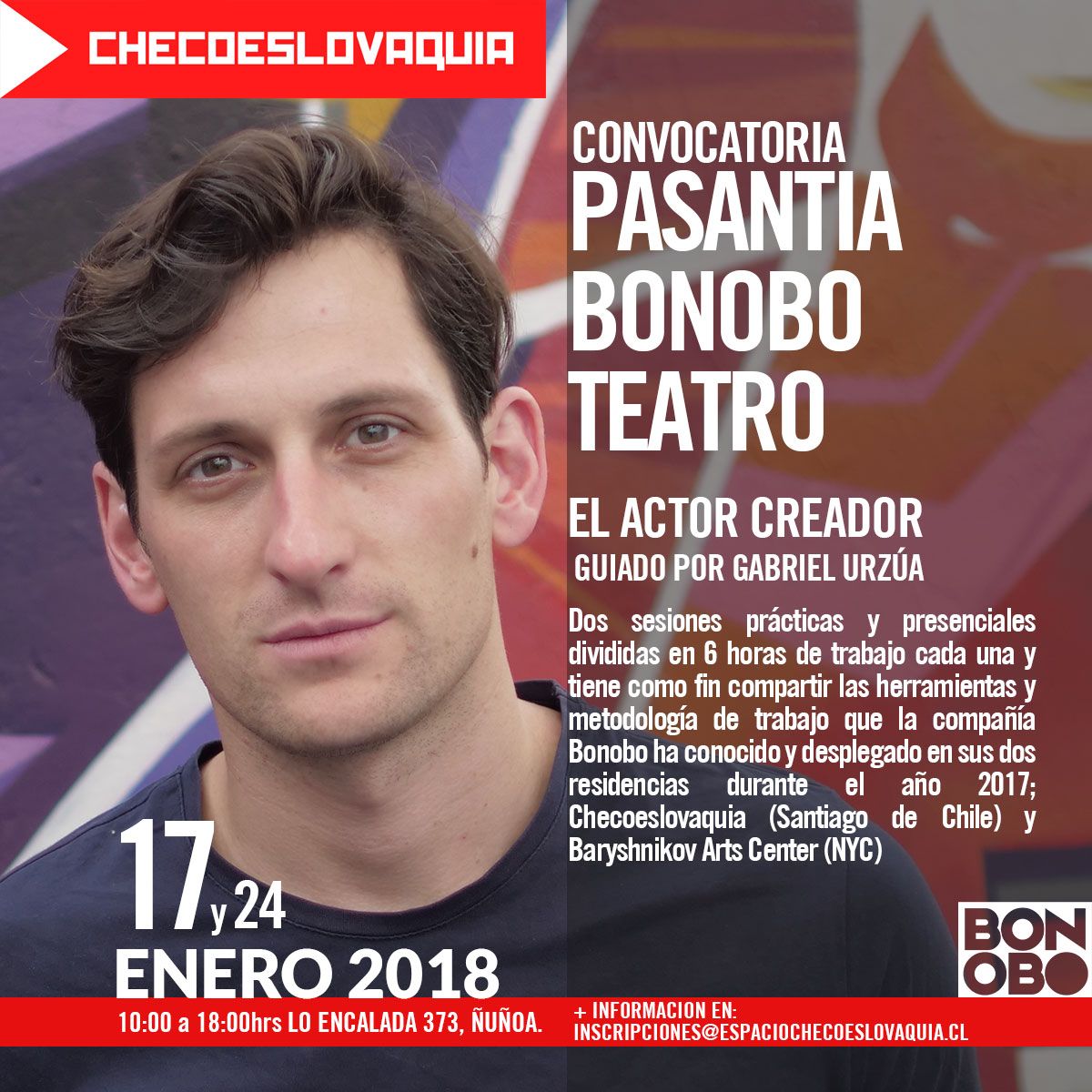 11 de enero de 1987, santiago) es un actor de teatro y televisión chileno. Checoeslovaquia No Twitter Enero2018 El Actor Creador Es El Seminario De Actuacion De La Pasantiabonobo Que Sera Guiado Por Gabriel Urzua Actor De Bonobo Teatro Dos Jornadas Intensivas De Trabajo Actoral Escribenos