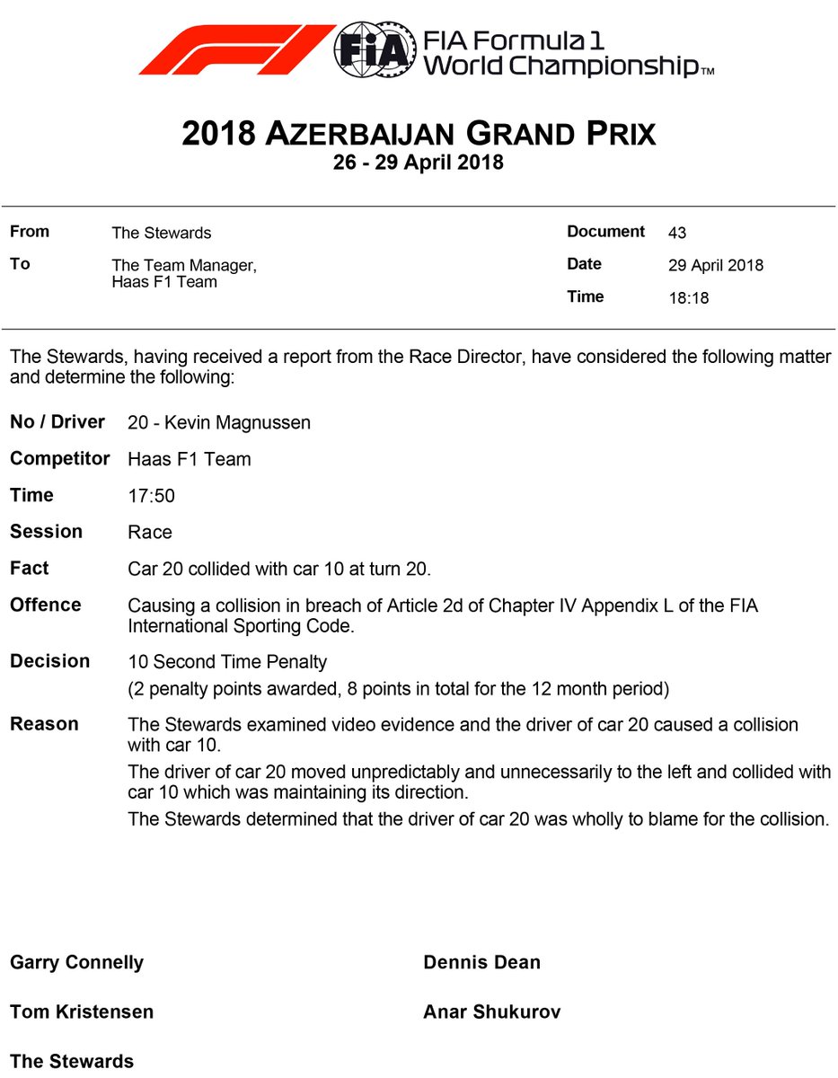 Sky Sports F1 On Twitter 10 Second Time Penalty And Two