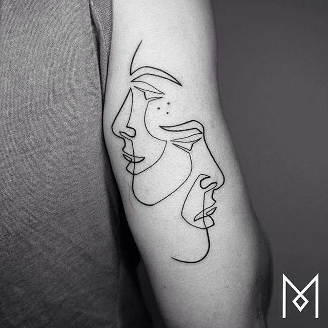 Laurens Van Heeswijk 님의 트위터: "@Moganji Is My Favorite Tattoo Artist. I Love This Single Line Design Which Perfectly Represents My Gemini Starsign. It Would Be Great To Win The #Moganjigiveaway And 640_x_640_jpg