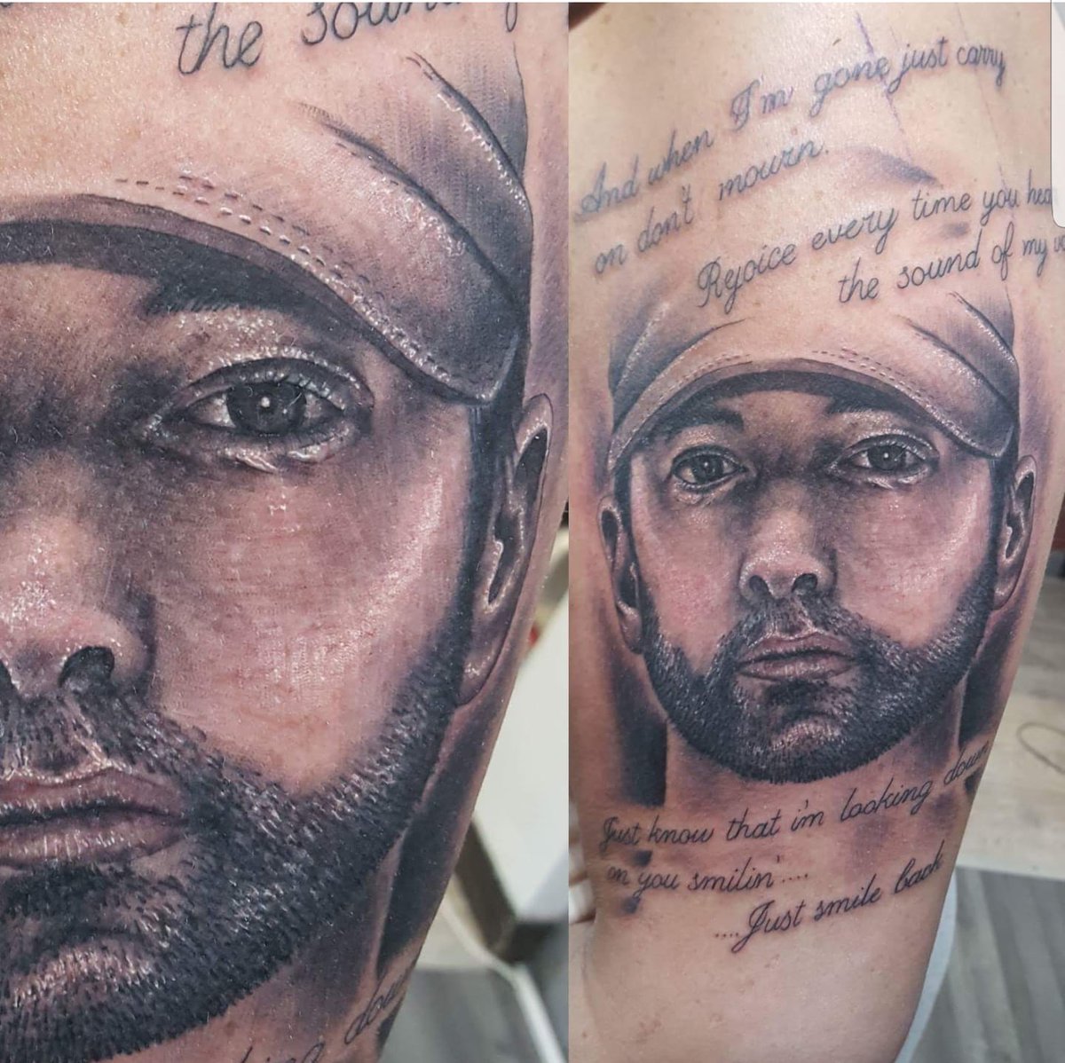 Epro Team On Twitter One Fan One Leg 3 Tattoos Eminem Tattoo Revivaltour Twickenham Eminemlondon