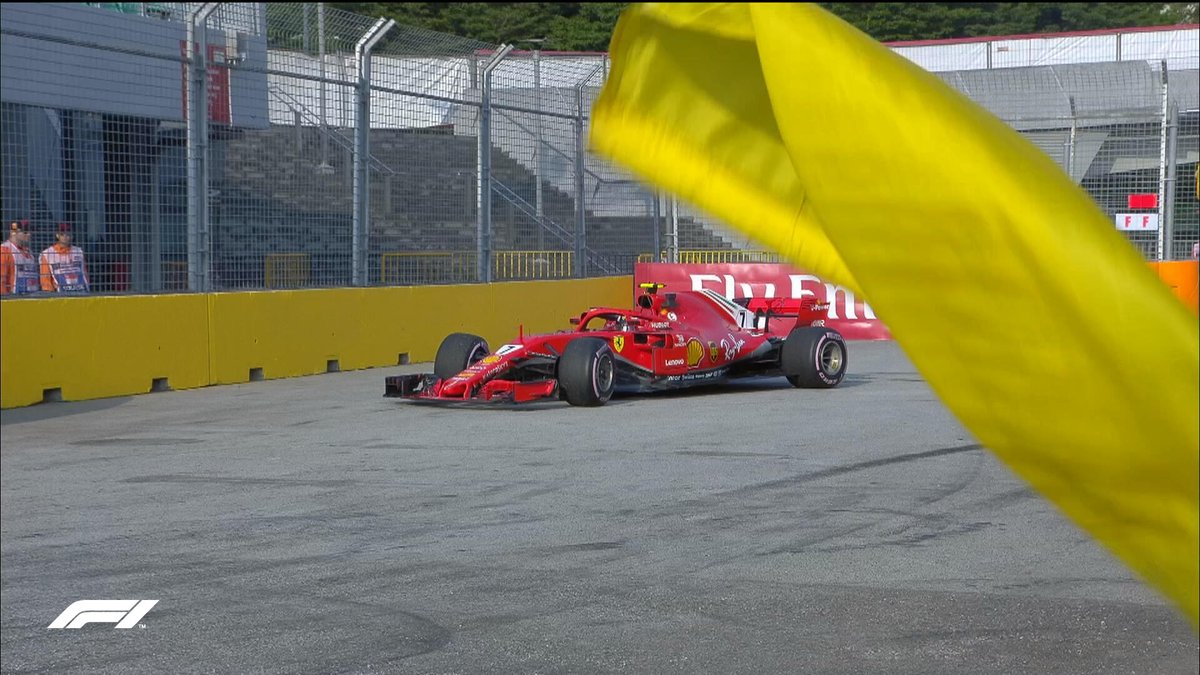 Formula 1 On Twitter Yellow Flags Fluttering As Kimi Locks