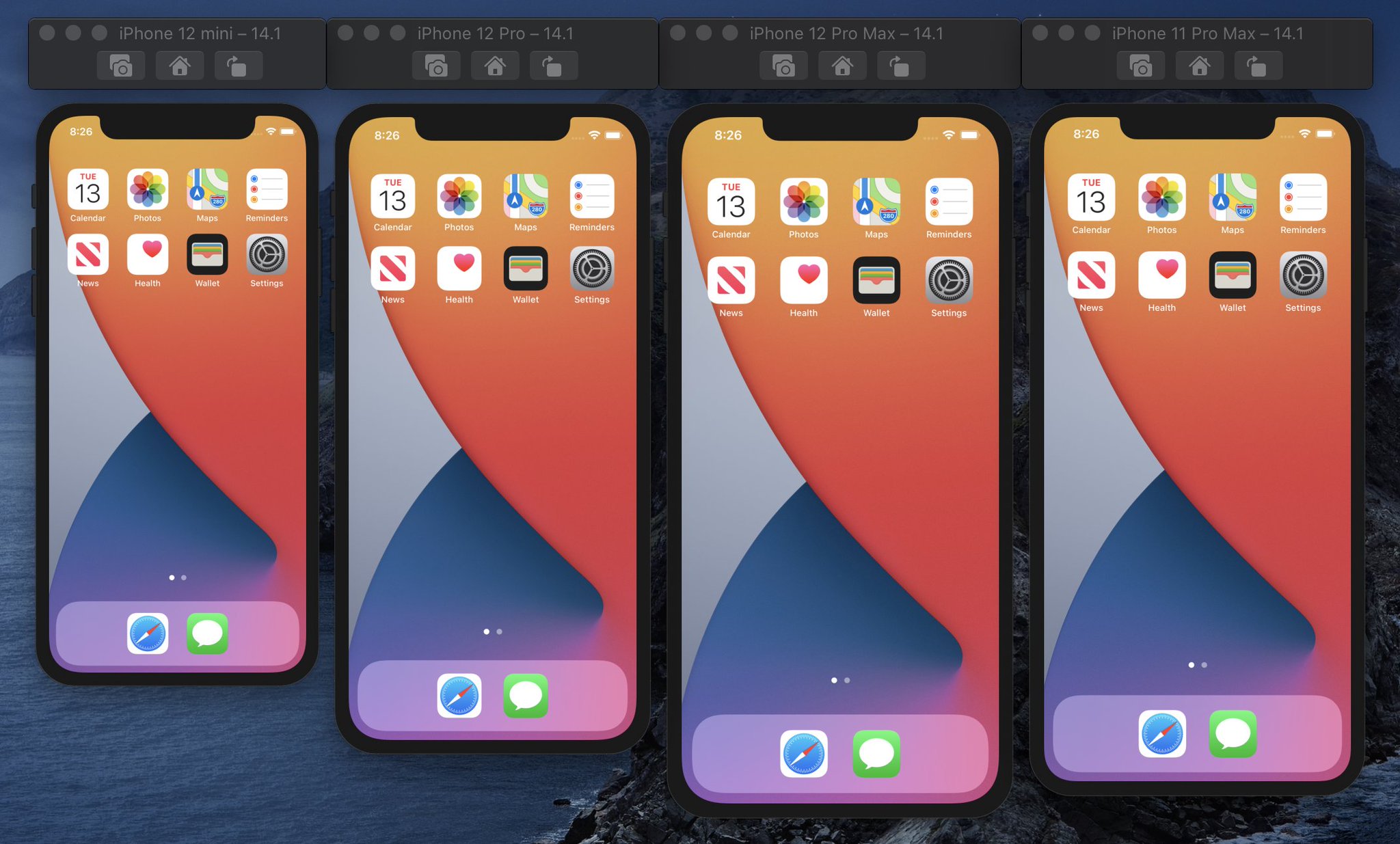 But should you upgrade from the iphone 12, and is apple beating the android competition? Paul Hudson On Twitter If You Run The Various Iphones In Simulator Using Physical Size Display You Can Get Some Idea Of How They Match Up Side By Side Nb That S An
