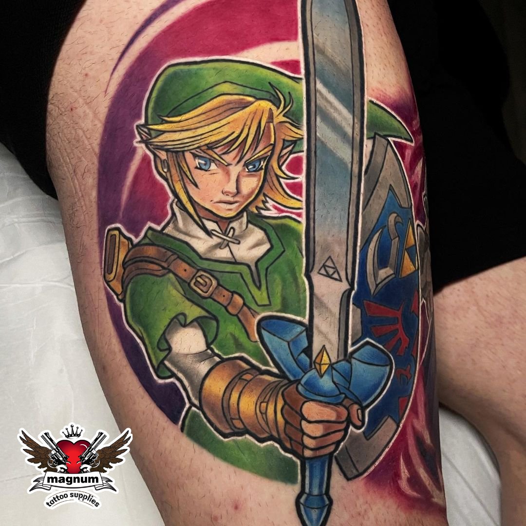 Magnumtattoosupplies On Twitter: "Super Ocarina Of Time Tattoo Done With #Magnumtattoosupplies From Scott Campbell!🙌🏻 . . #Zelda #Link #Legendofzelda #Tattoo #Tattooartist #Tattoosofinstagram #Tattooart #Gaming #Gamingtattoo #Colourtattoo #Videogame ... 1080_x_1080_jpg