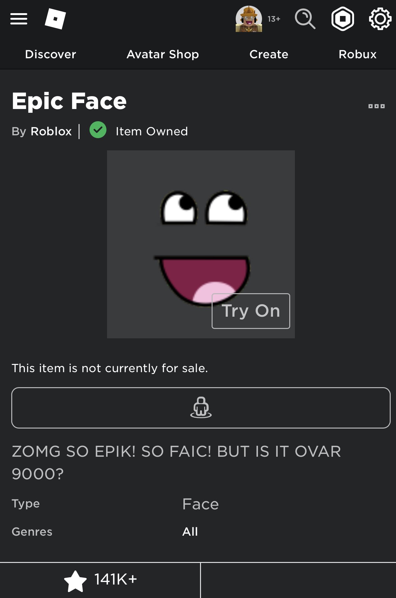 Roblox Epic Face HOW TO RE MAKE EVERY EPIC FACE ON ROBLOX USING UGC Large