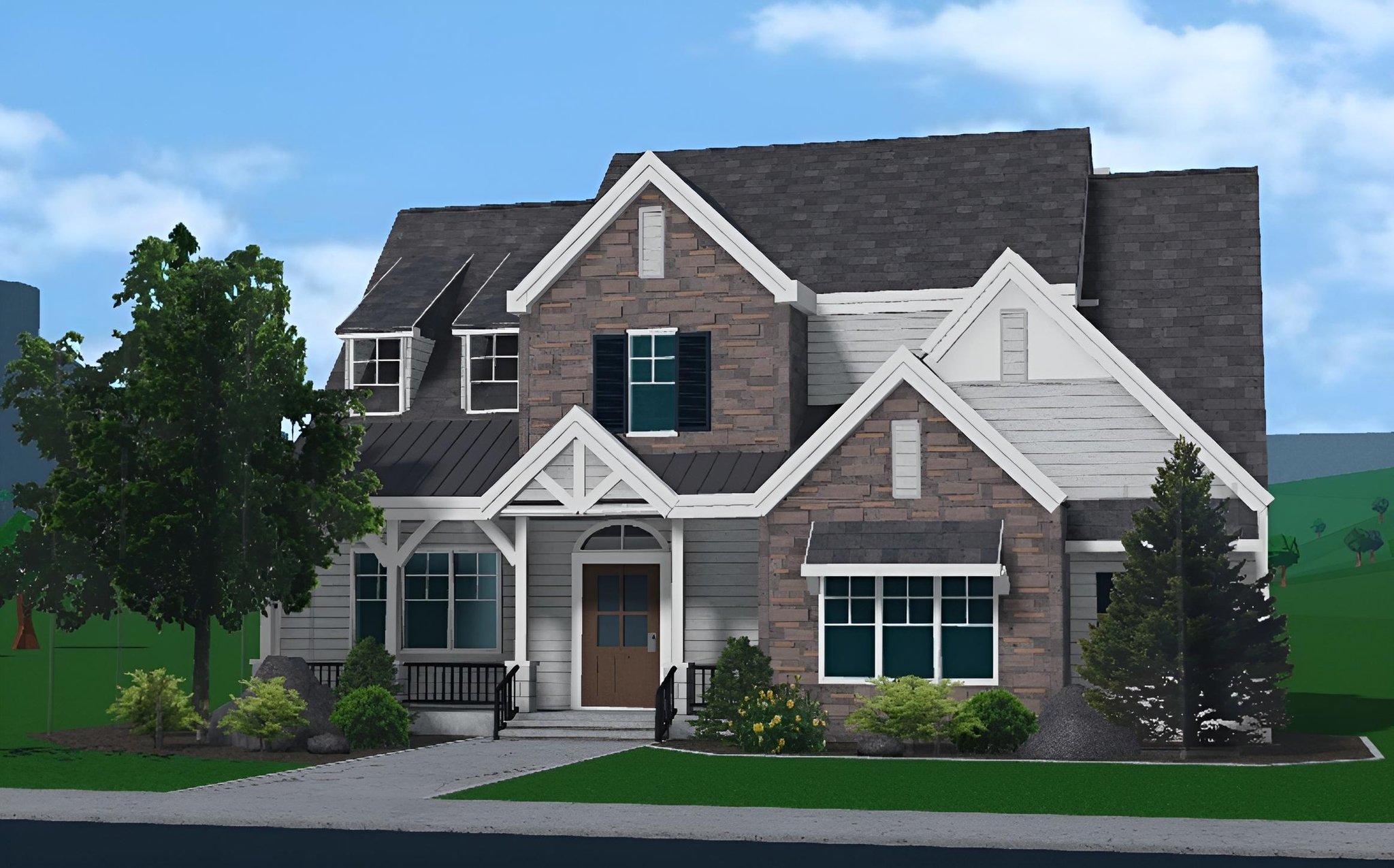 Suburban House Roblox Lowpoly Suburban Houses Pack Game Content Large
