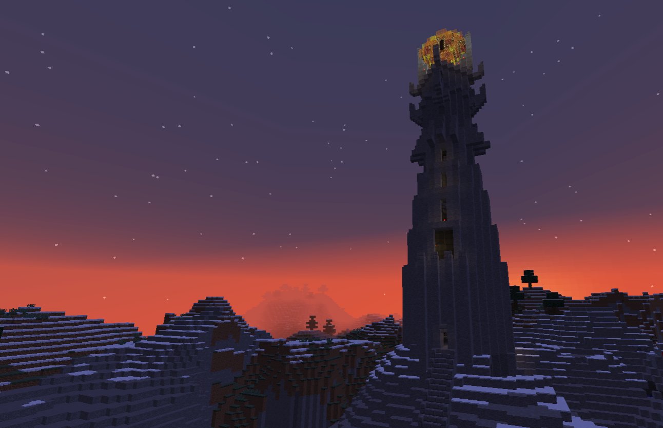 Eye of sauron tower minecraft lego tower of barad dur moc update 18