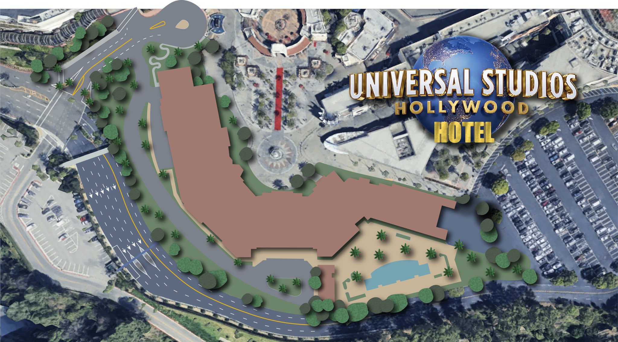 Hotel Universal Studios Hollywood Map Guide To Wizarding World Of Large