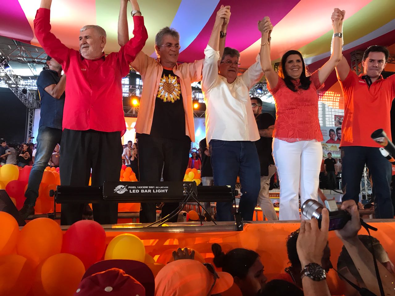 A convenção do PSB confirma a chapa completa com João, Lígia, Couto e Veneziano (Foto: Adriana Rodrigues, Jornal Correio)