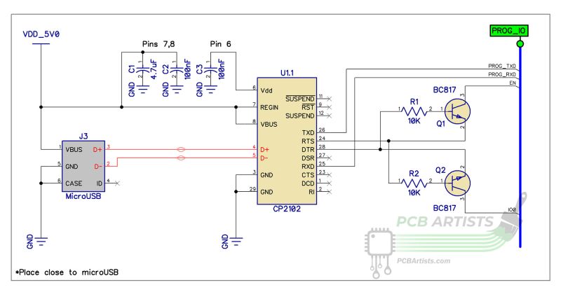 Schematic For Custom Programmer For Esp32 Using Usb C Usb3 0 Pins - Premium Dark Background Gallery - Ultra HD