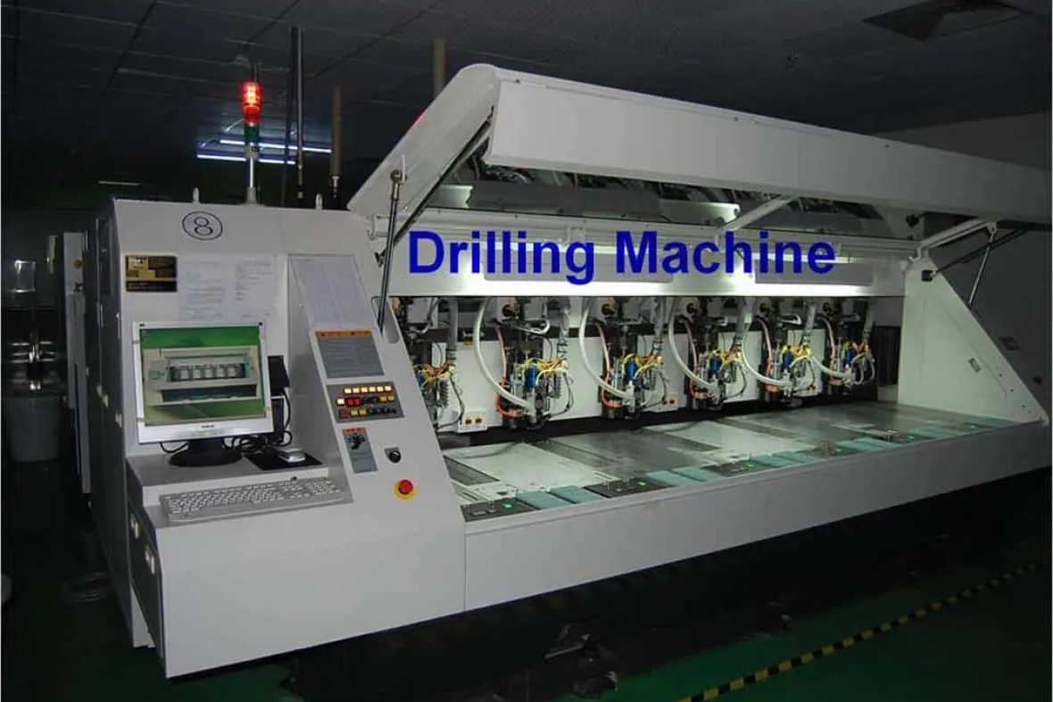 PCB drilling equipment in the shared RFPCB and PCBSync factory