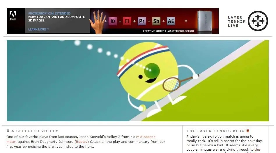 Adobe Anuncia el Torneo de Dise&ntilde;o Layer Tennis 2009