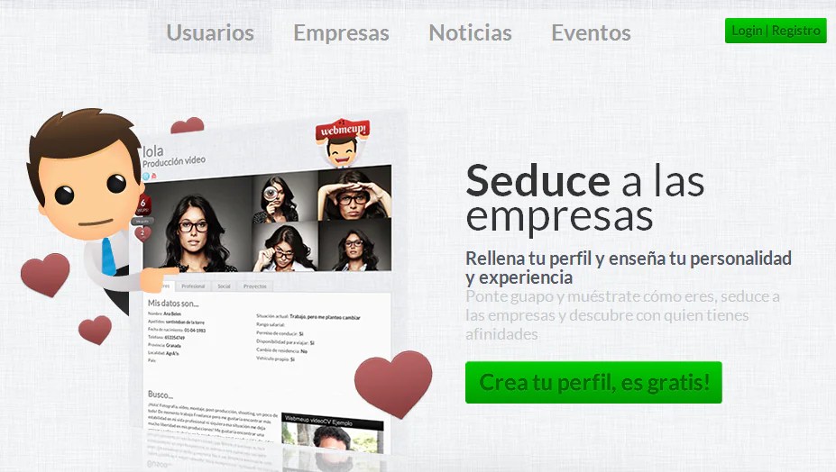 El juego de seducción laboral puede empezar, ¡WEBmeUP abre sus puertas!