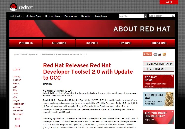 Red Hat anuncia Developer Toolset 2.0 y Software Collections 1.0