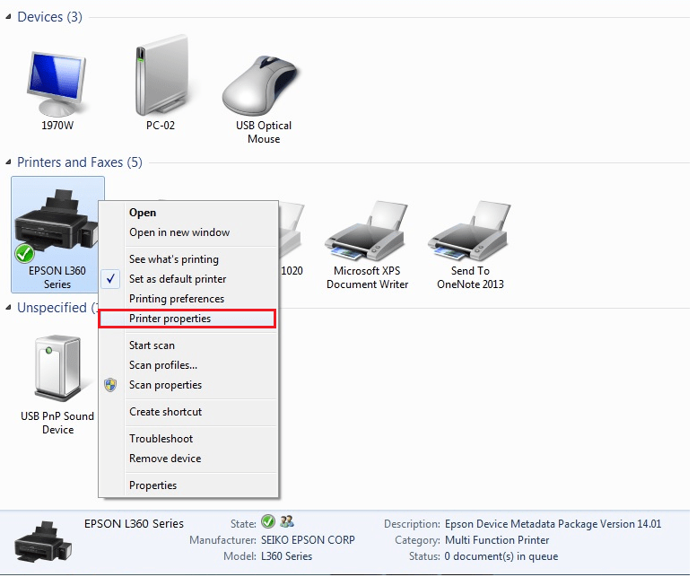share usb printer on network windows 7