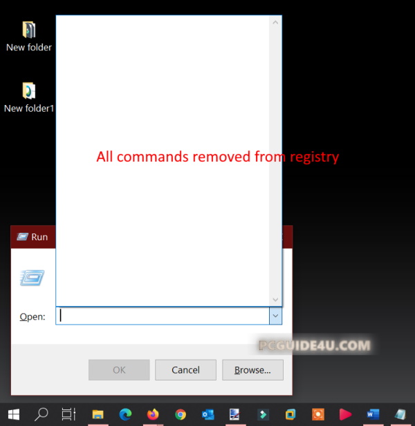 Delete Run Command History from Windows PCGUIDE4U