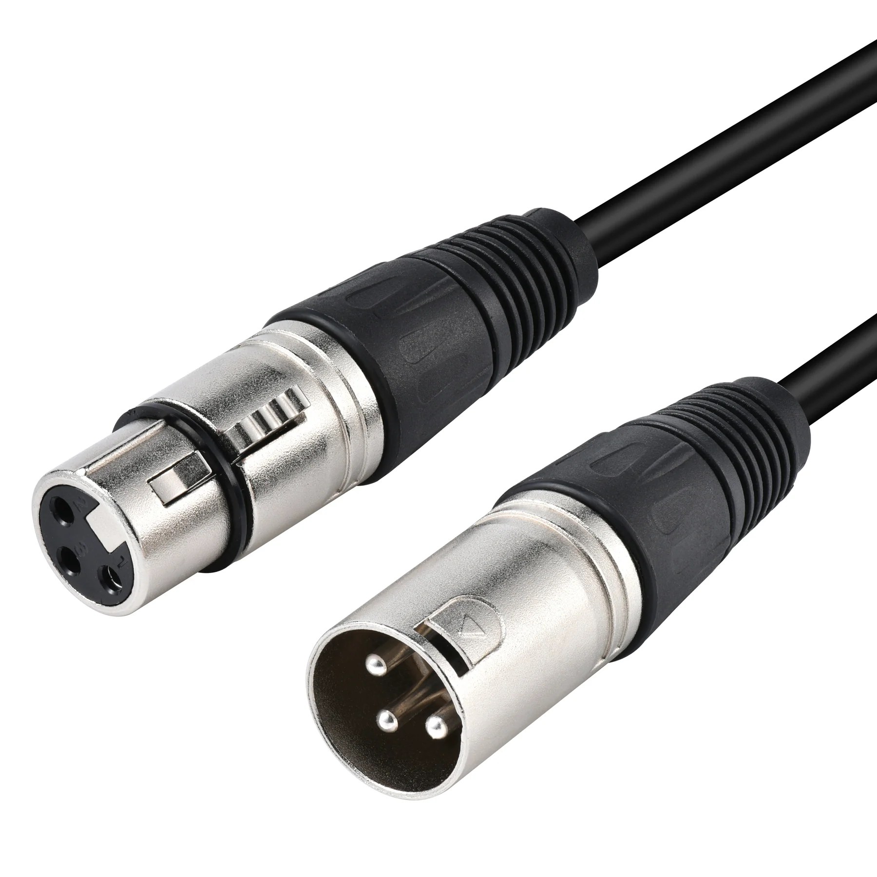 3 PIN XLR MALE TO FEMALE MICROPHONE CABLE: 3M