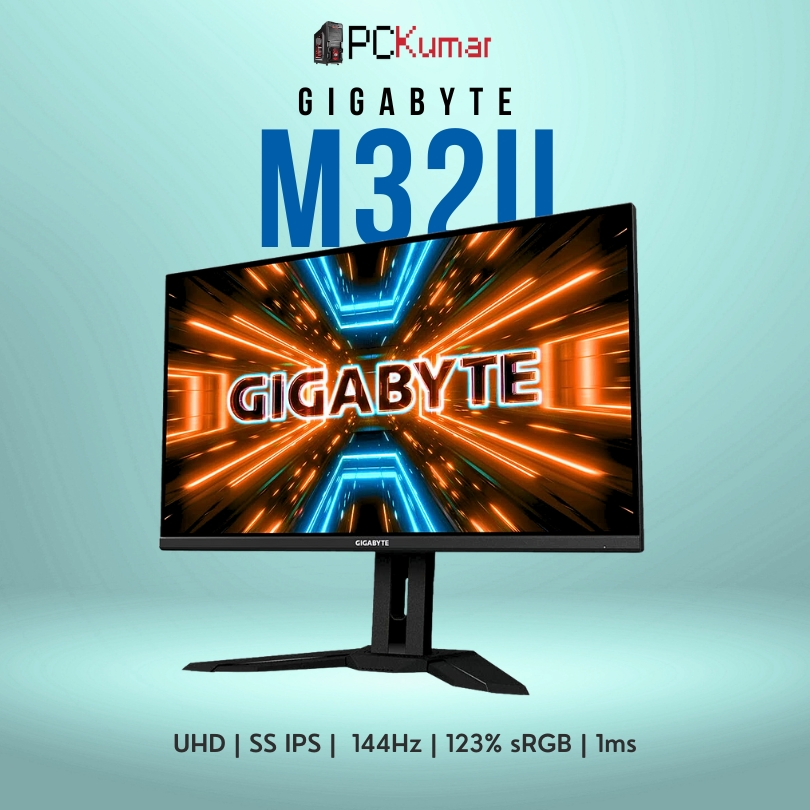 Gigabyte M32U UHD/ SS IPS/ 144Hz 123% sRGB/ 1ms/ KVM HDR400 Free Sync  Premium Pro/ Speakers (3Wx2)/ Display Colors: 10-bit (8-bit+FRC)/