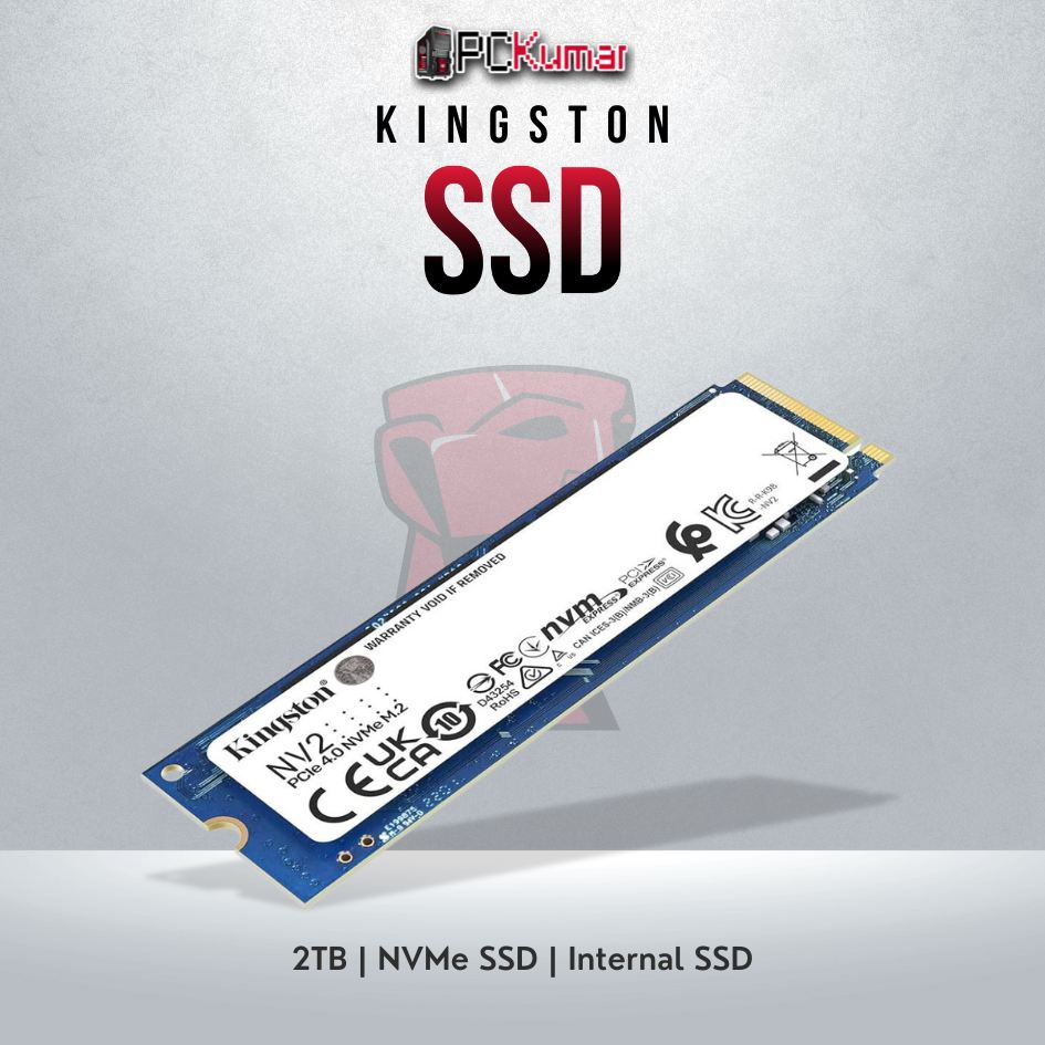 Kingston NV2 PCIe Gen 4 NVMe SSD 2TB - 3500MB/s Read, 2800MB/s