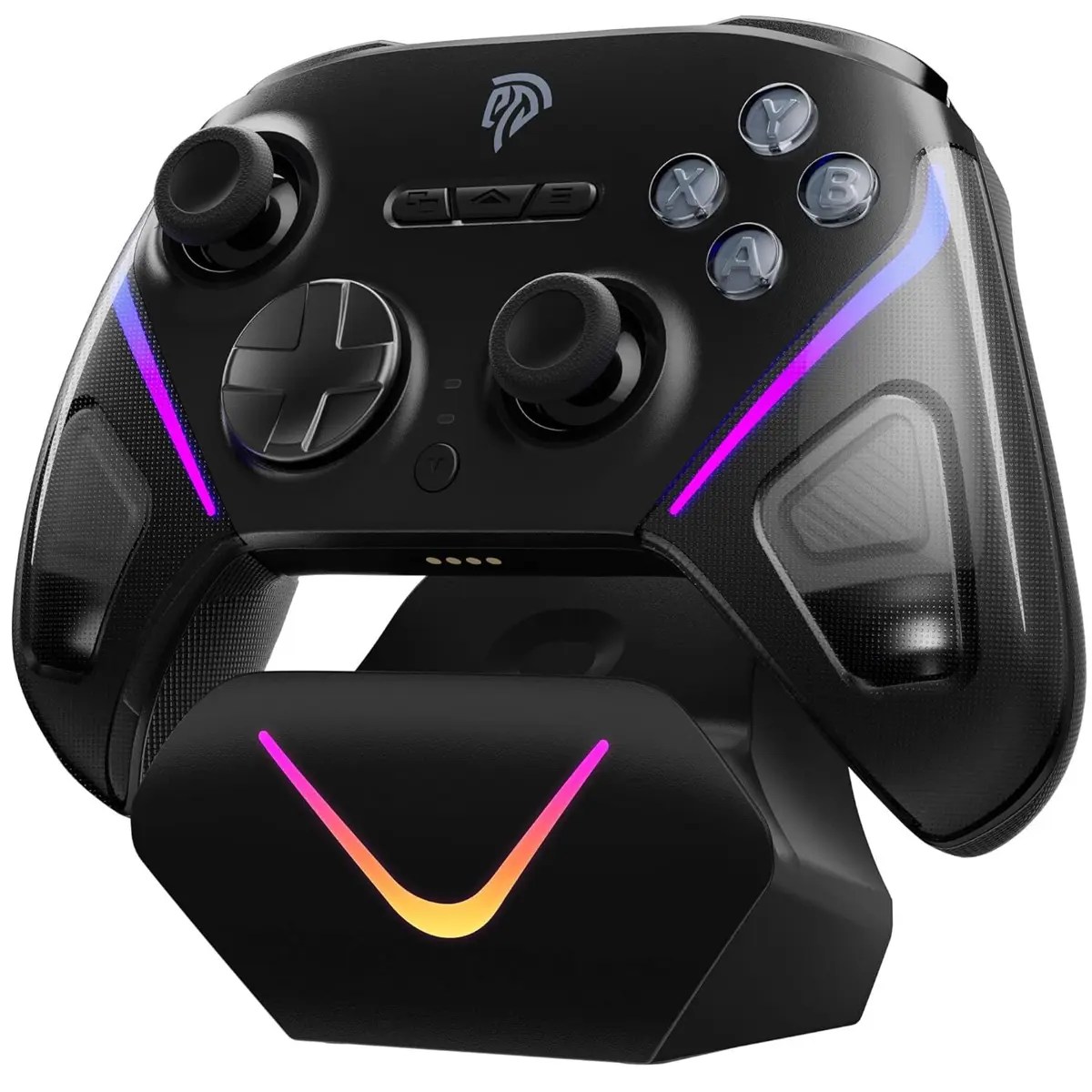 EasySMX D10 Multiplatform Gaming Controller with TMR sticks, Trigger Lock and Charging Dock - Space Black