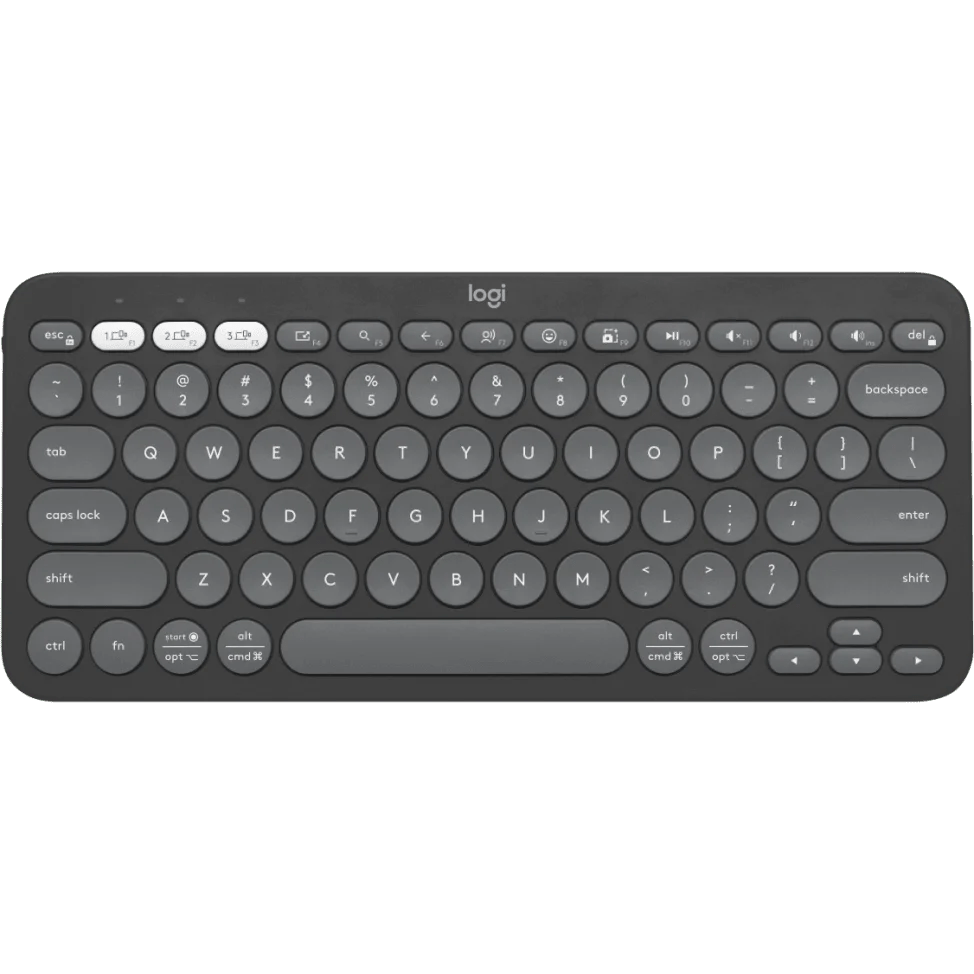 Logitech K380s Pebble Keys 2 Bluetooth Wireless Keyboard - Tonal Graphite
