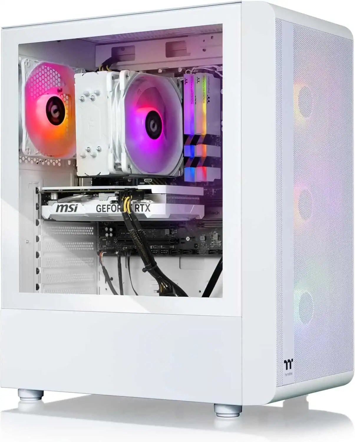 7 Best White Prebuilt Gaming PCs In 2025 600 3000 Range Thermaltake LCGS Quartz I460T R4 