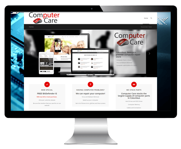 monitor w website – Computer Care – Sales & Service