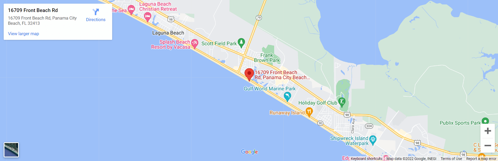Panama City Beach Hotel Map Map1 