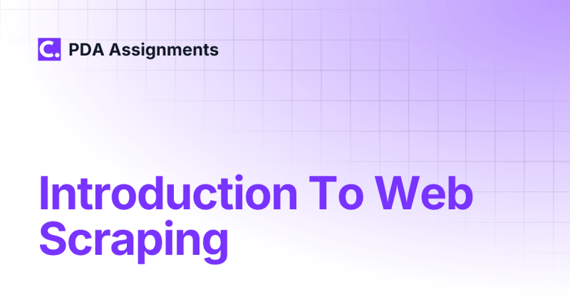 Introduction To Web Scraping Pda Assignments - Stunning Gradient Illustration - Desktop