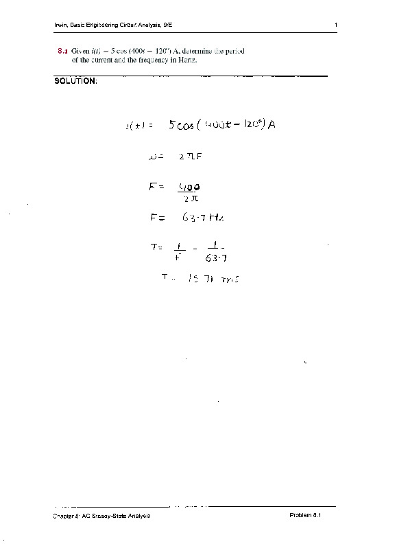 Basic Engineering Circuit Analysis 10th Edition Solutions Chapter 3 Docsity Magnetically Coupled Networks Problem 102 Irwin Basic Engineering Circuit Analysis 10E 1 SOLUTION. Basic Engineering Circuit Analysis 10th Edition Solutions Chapter 3 Docsity Access Basic Engineering Circuit Analysis 11th Edition Chapter 7 solutions now.