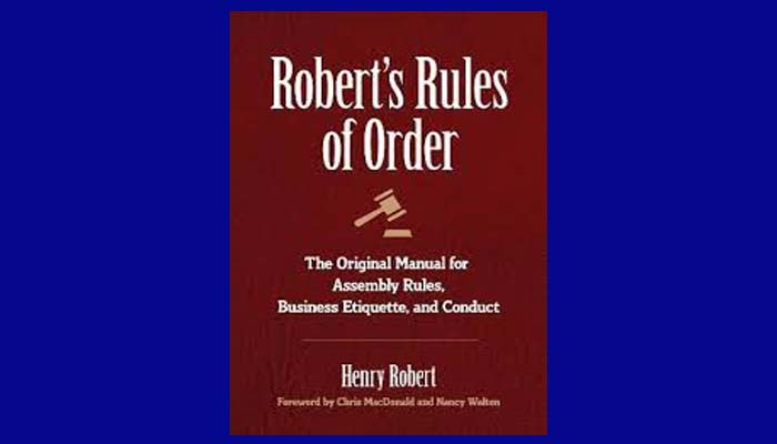Robert's Rules Of Order Book