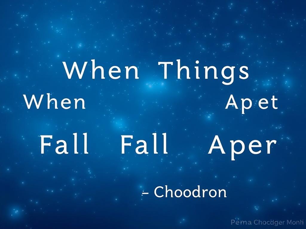 When Things Fall Apart Pema Chodron Summary