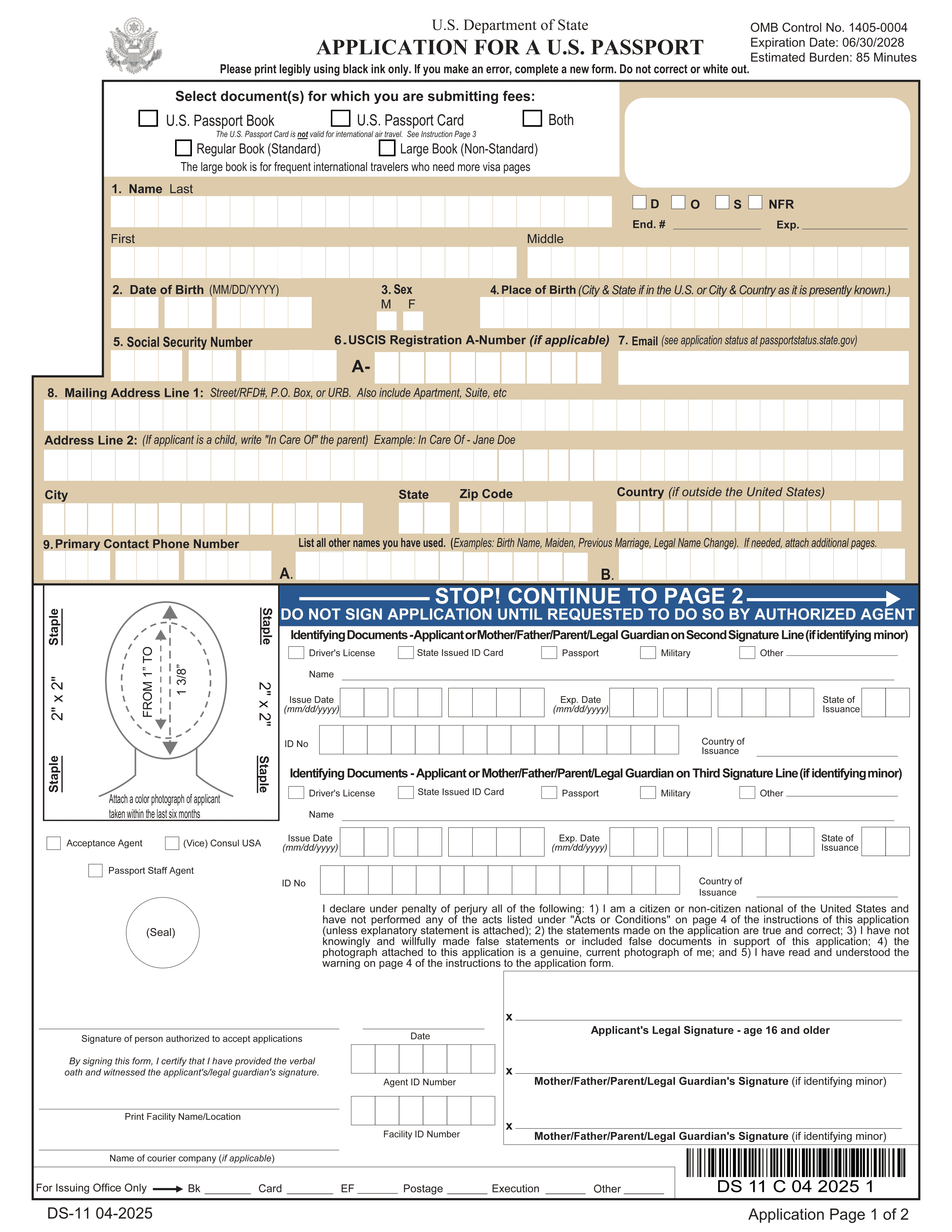 Form Ds 11 Printable Prntbl Gov Co Ds 11 