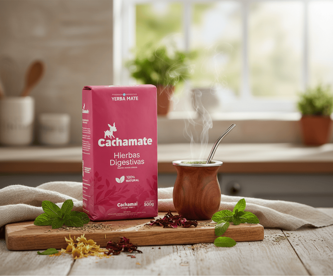 Cachamate – Yerba Mate Hierbas Digestivas (Red Pack)