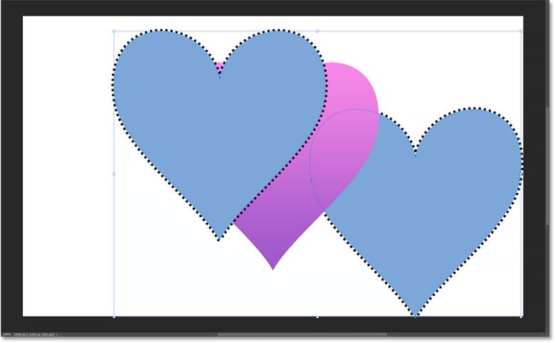 How to Draw Custom Shapes in Photoshop 217 The stroke options are applied to both shapes.